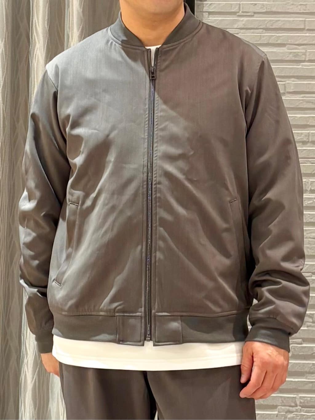 Pーyamaさんの「THE SHOP TK｜FLEX LINE ストレッチリブブルゾン　ストレッチ/防シワ/マシンウォッシャブル/セットアップ可」を使ったコーディネート