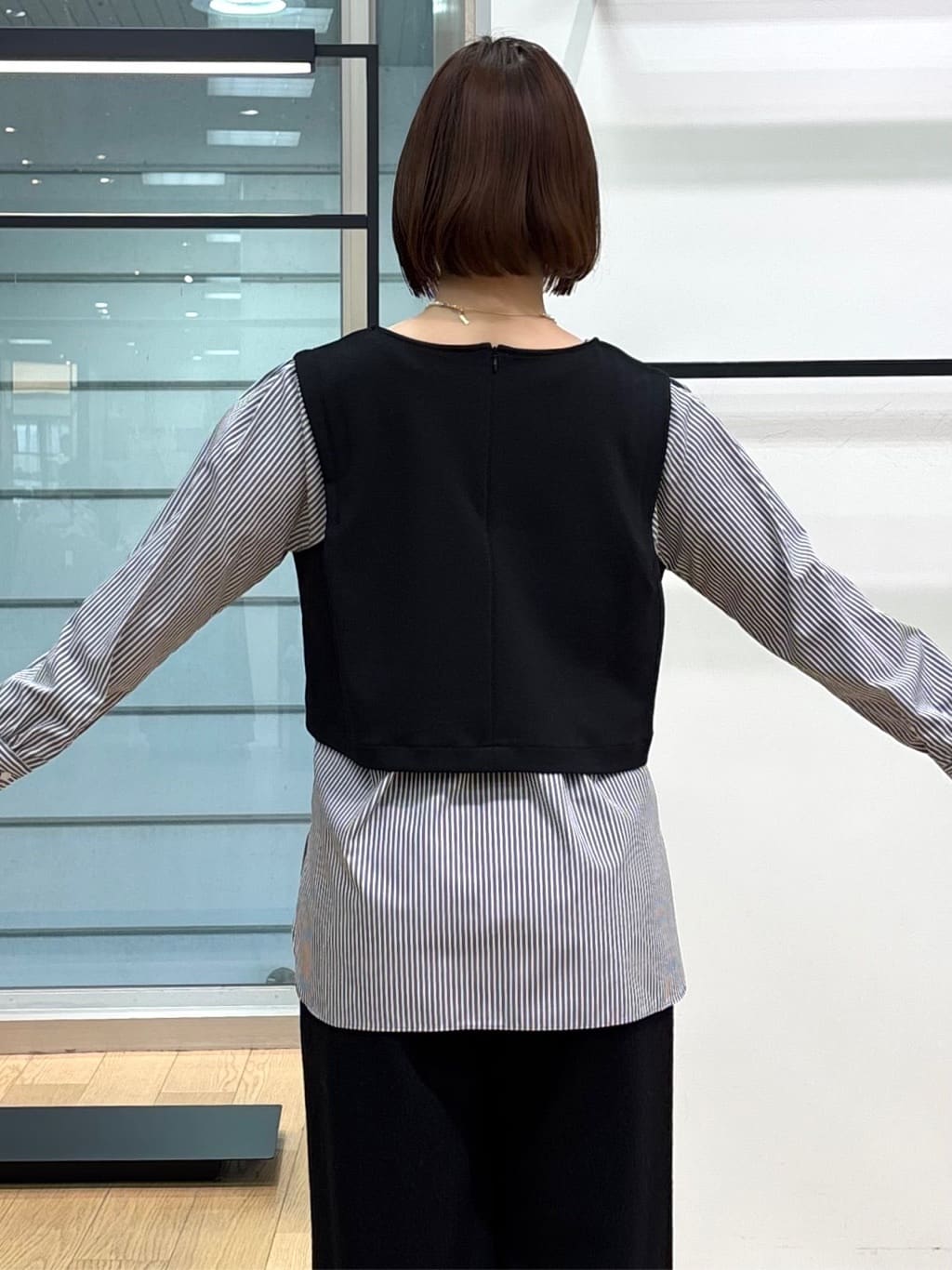 asamiさんの「INDIVI｜【洗える／UVケア】レイヤード風デザイントップス」を使ったコーディネート