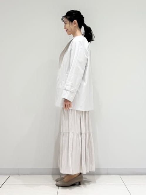 kayoさんの「INDIVI｜【撥水/軽量】ミドル丈 ミニマルトレンチコート」を使ったコーディネート