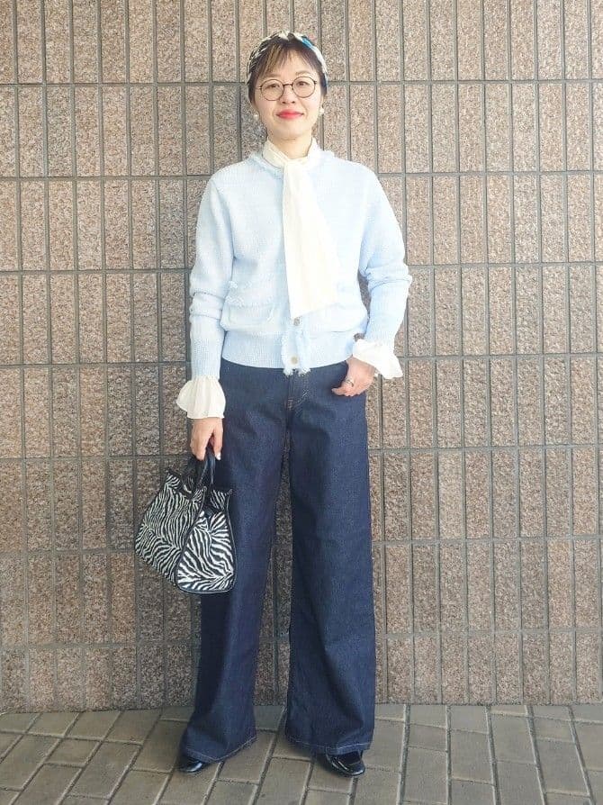 MUTSUKOさんの「UNTITLED｜【LEE】STANDARD WARDROBE ワイドパンツ」を使ったコーディネート