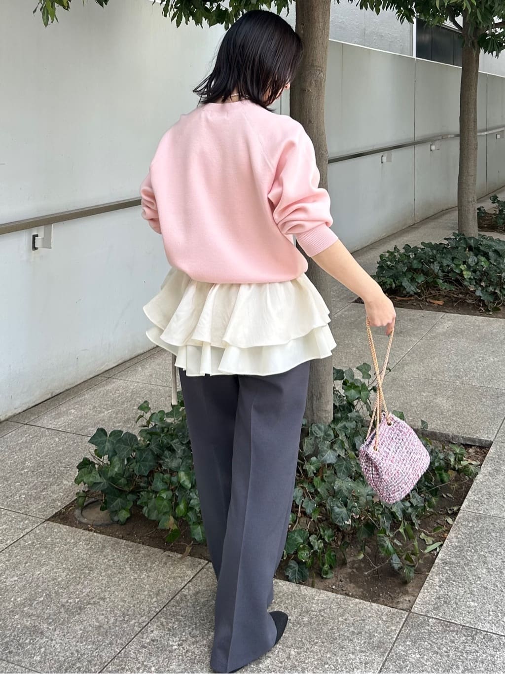 RINAさんの「OPAQUE.CLIP｜スウェットライクニット【洗濯機OK】」を使ったコーディネート