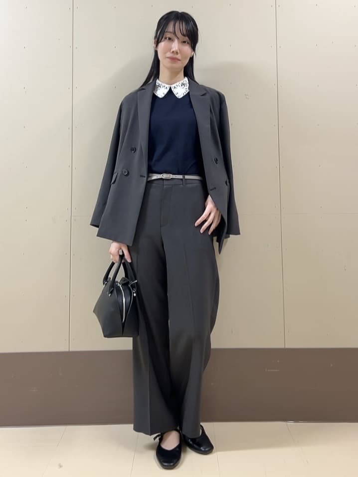 sechiさんの「UNTITLED｜【新色追加/セットアップ可】エアリー ダブルブレストジャケット」を使ったコーディネート
