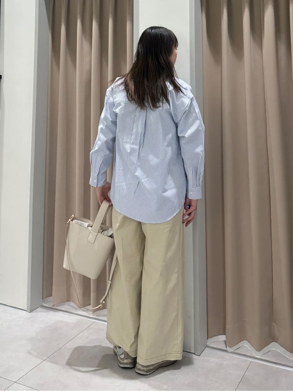cottonさんの「THE SHOP TK｜【POLO BCS 別注】ストライプOXシャツ」を使ったコーディネート