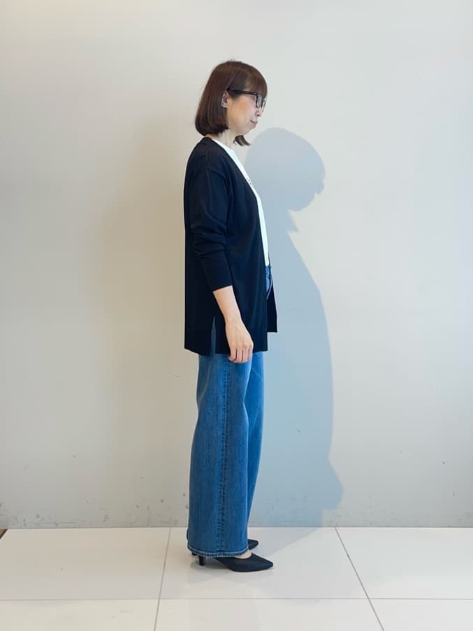 murayamaさんの「INDIVI｜【洗える／上品】きれいめ着流しカーディガンニット」を使ったコーディネート