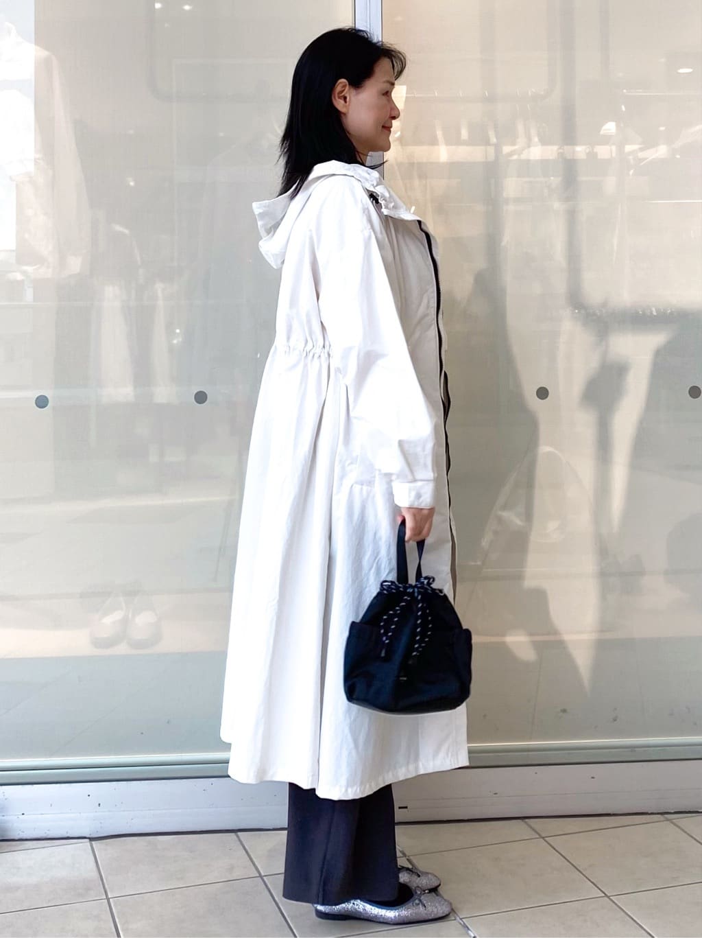 Jeanさんの「OPAQUE.CLIP｜撥水フードZIPロングコート【洗濯機OK】」を使ったコーディネート