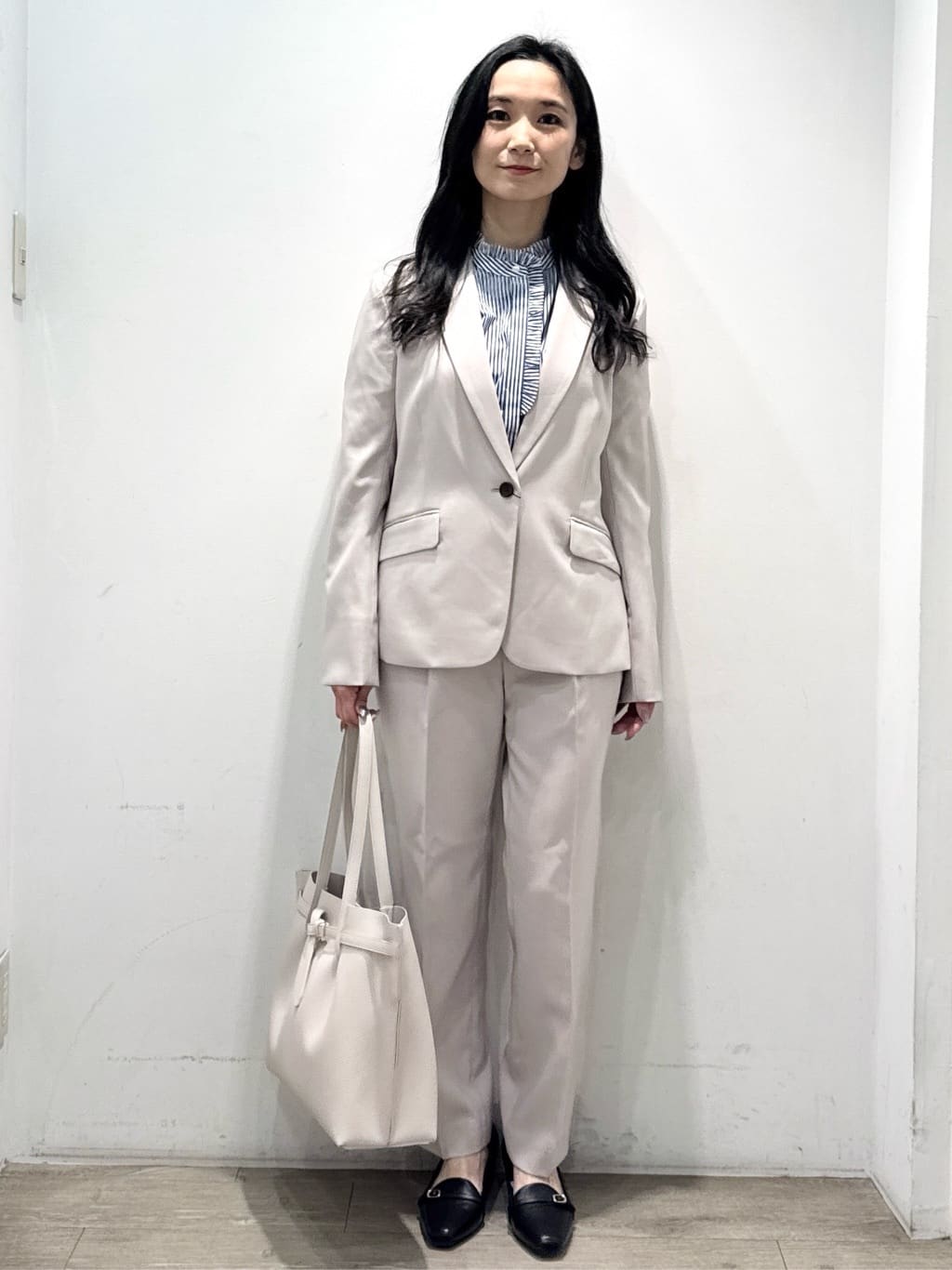 yuicciさんの「OPAQUE.CLIP｜ストレッチテーラードジャケット／セットアップ対応【洗濯機OK】」を使ったコーディネート