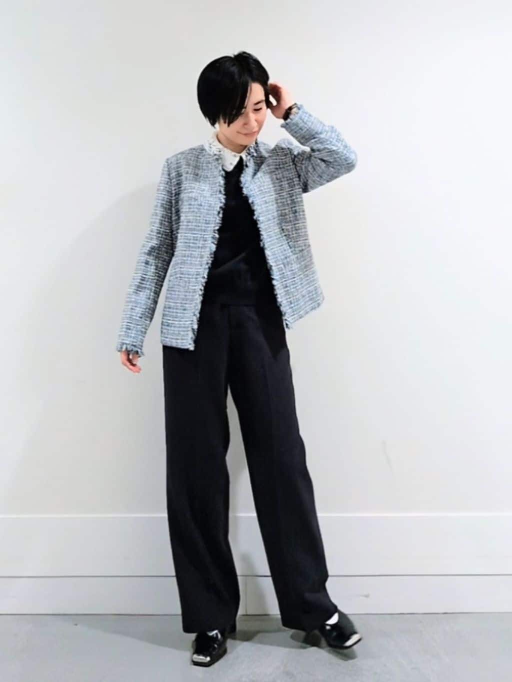 ミズタさんの「UNTITLED｜【仕事着/スーツ】ファンシーツイード ジャケット」を使ったコーディネート