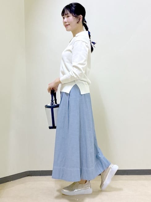  beni_gingerさんの「Reflect｜スキッパーネックニットプルオーバー」を使ったコーディネート