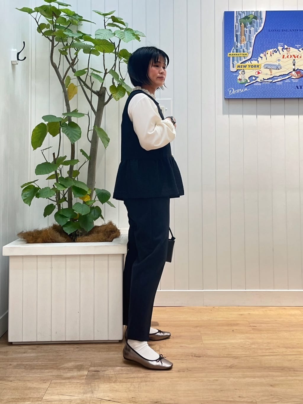 mikaさんの「Dessin｜【入卒/セレモニー】パール調ボタンベスト」を使ったコーディネート