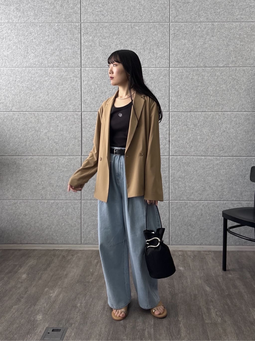 rinaさんの「INDIVI｜Comfy SET UP｜ダブルブレストイージージャケット【セットアップ対応／通勤／カセット服／接触」を使ったコーディネート