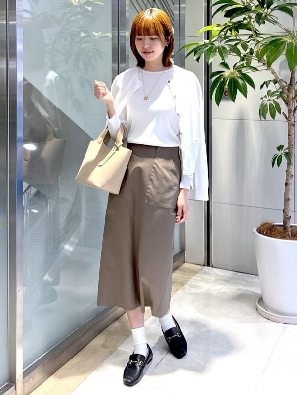 yukaさんの「UNTITLED｜◆【アンサンブル可/洗える】ワイドリブニット」を使ったコーディネート