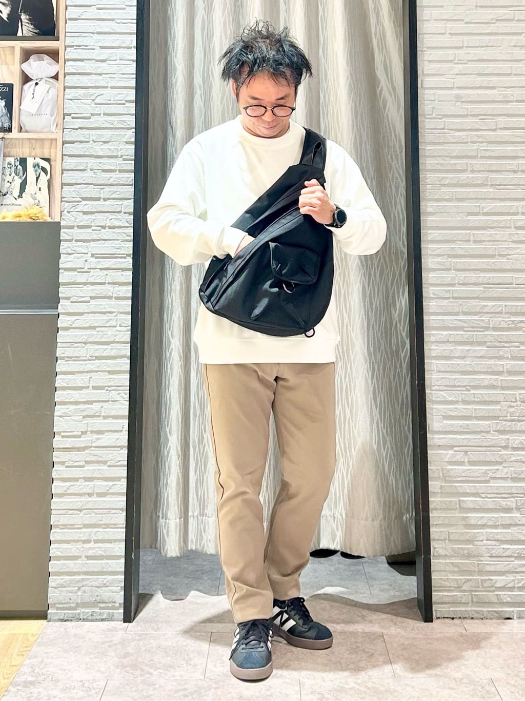KENJI Iさんの「THE SHOP TK｜FLEX LINE  カバーオール　ストレッチ/防シワ/マシンウォッシャブル/セットアップ可」を使ったコーディネート