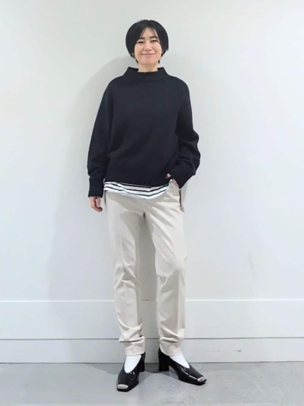 ミズタさんの「UNTITLED｜【洗える/レイヤードTシャツ】ラウンドテールジャージプルオーバー」を使ったコーディネート