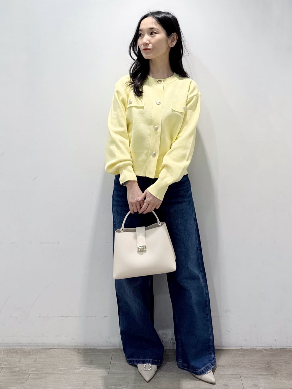 yuicciさんの「OPAQUE.CLIP｜フレアスリーブミドルコート【洗濯機OK】」を使ったコーディネート
