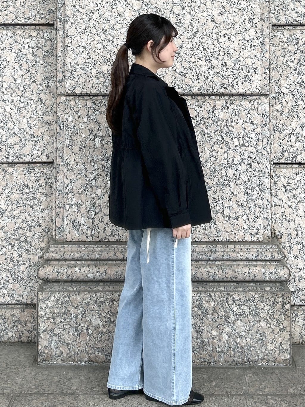 sayaさんの「OPAQUE.CLIP｜撥水スタンドZIPブルゾン【洗濯機OK／UVケア／花粉対応】」を使ったコーディネート