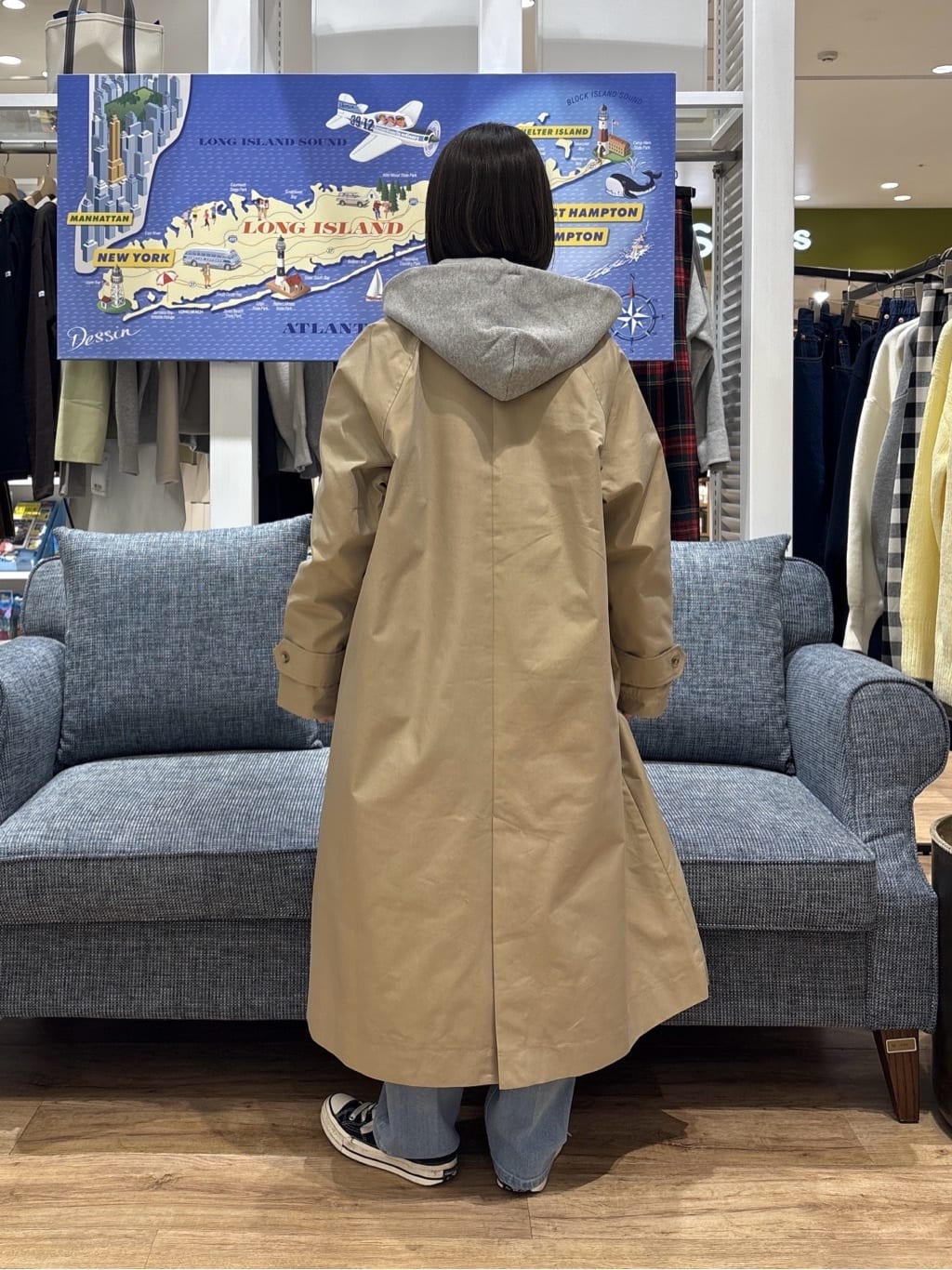 risaさんの「Dessin｜シャンブレースプリングコート」を使ったコーディネート