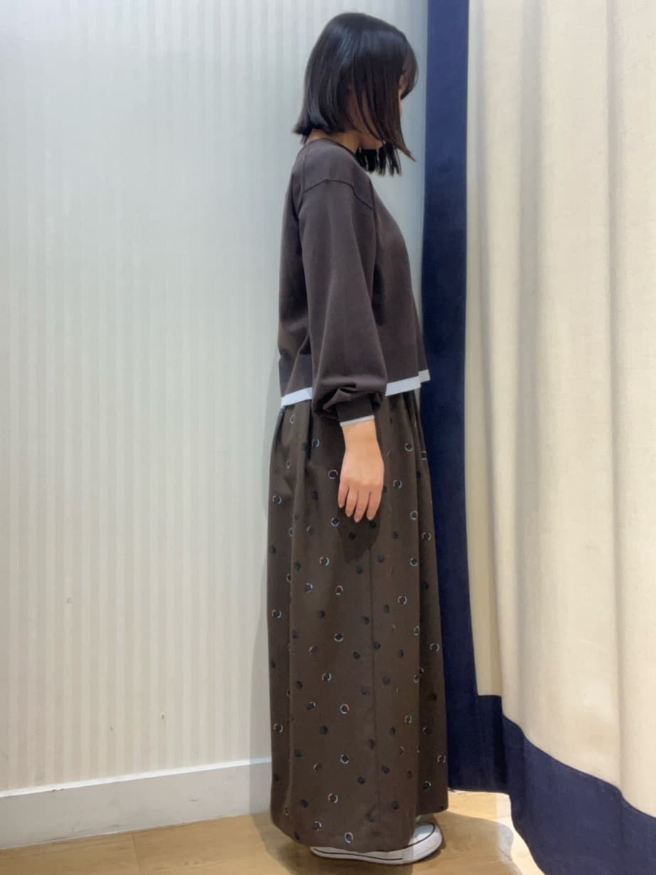 momoさんの「Dessin｜【洗える】ドットワイドパンツ」を使ったコーディネート