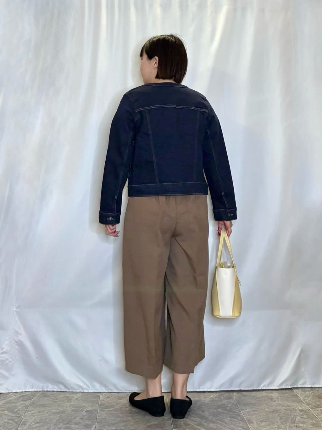 ネリさんの「SHOO･LA･RUE｜【SHOO・LA・RUE DENIM/S-LL/高レビュー】大人のための ノーカラーデニムジャケット」を使ったコーディネート