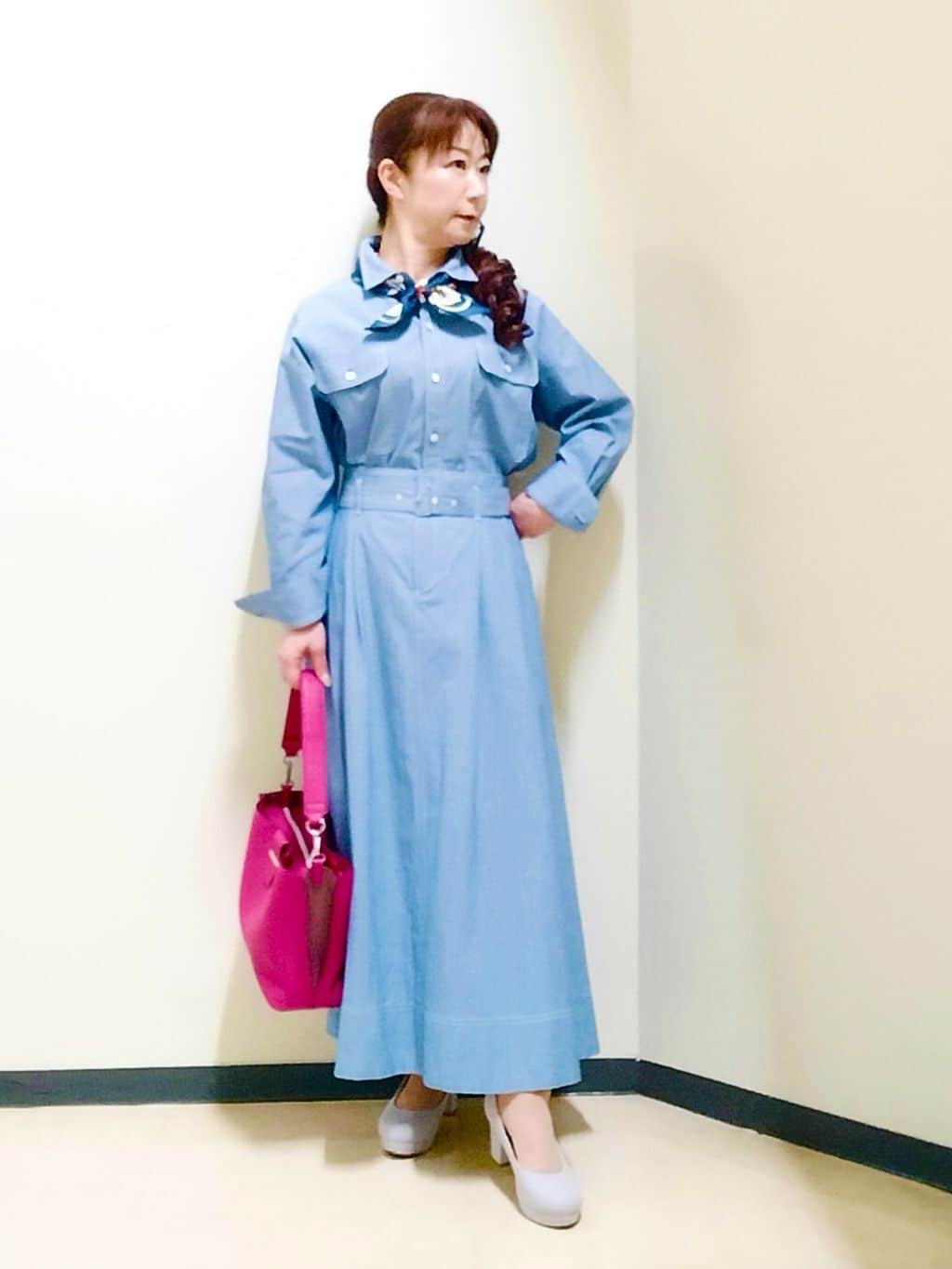 花さんの「Reflect｜【羽織にも◎】ダンガリーシャツ」を使ったコーディネート