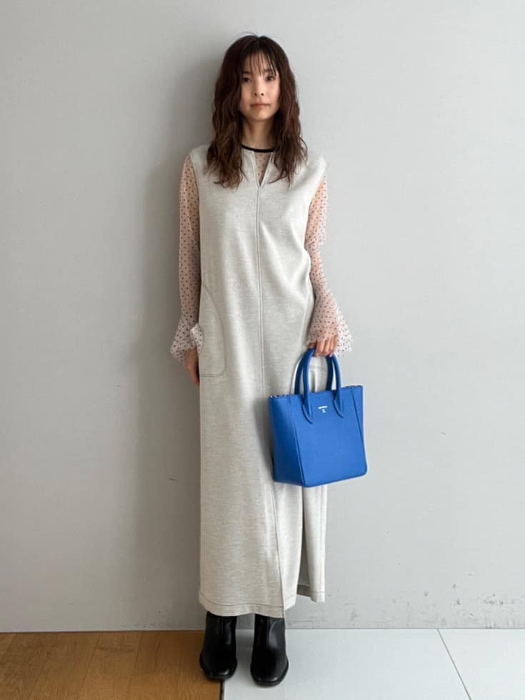 misaさんの「DRESSTERIOR｜【セットアップ可/UVカット/接触冷感/吸水速乾】ウォッシャブル Iラインワンピース」を使ったコーディネート