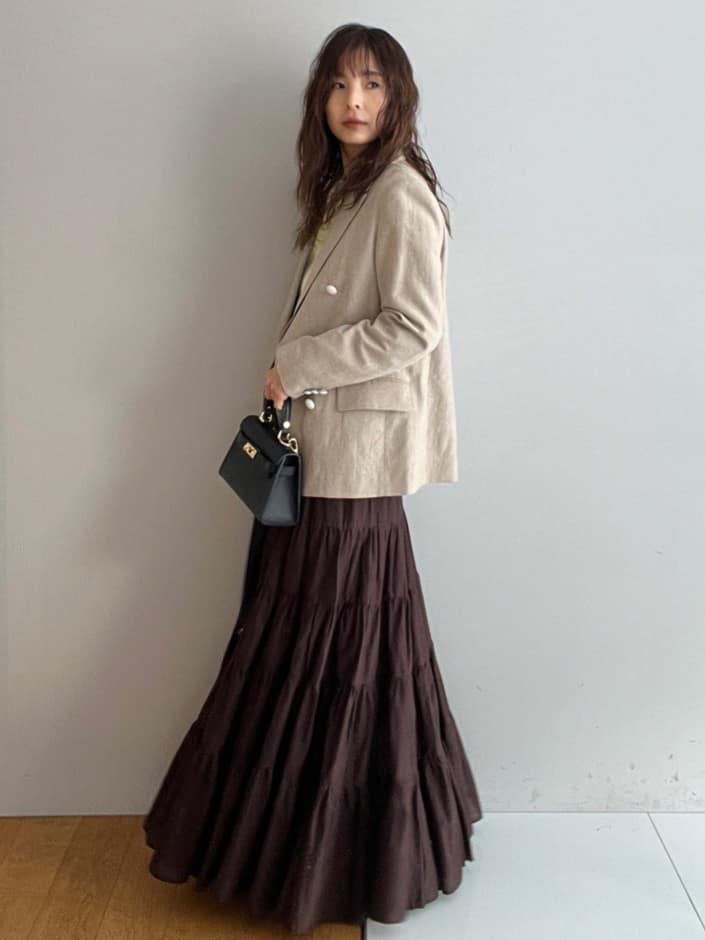 misaさんの「DRESSTERIOR｜◆ウォッシャブルコットンカシミヤプルオーバーニット」を使ったコーディネート