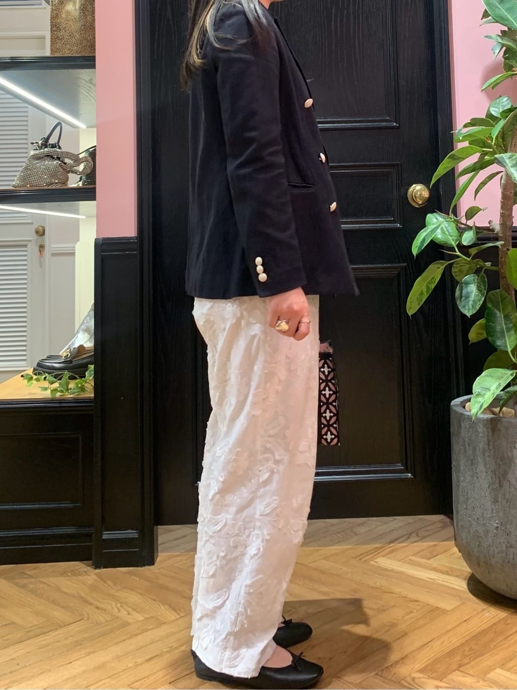 SAKAIさんの「DRESSTERIOR｜【セットアップ可】リネンブレンドダブルブレストジャケット」を使ったコーディネート