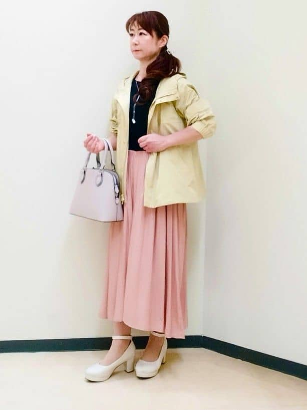 花さんの「Reflect｜【インナーにおすすめ◎】クルーネックストレッチリブトップス」を使ったコーディネート