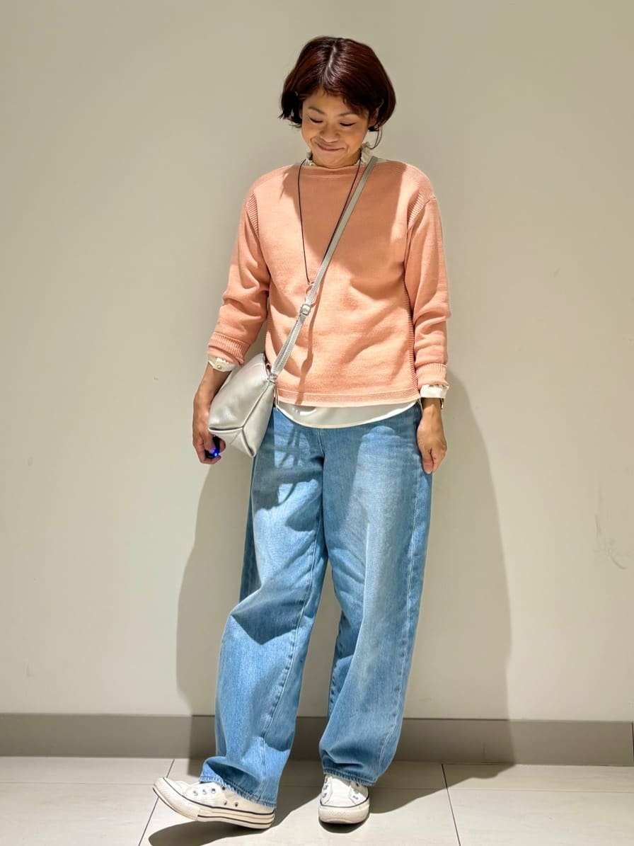 Haruさんの「Dessin｜【洗える】フリルネックジョーゼットブラウス」を使ったコーディネート