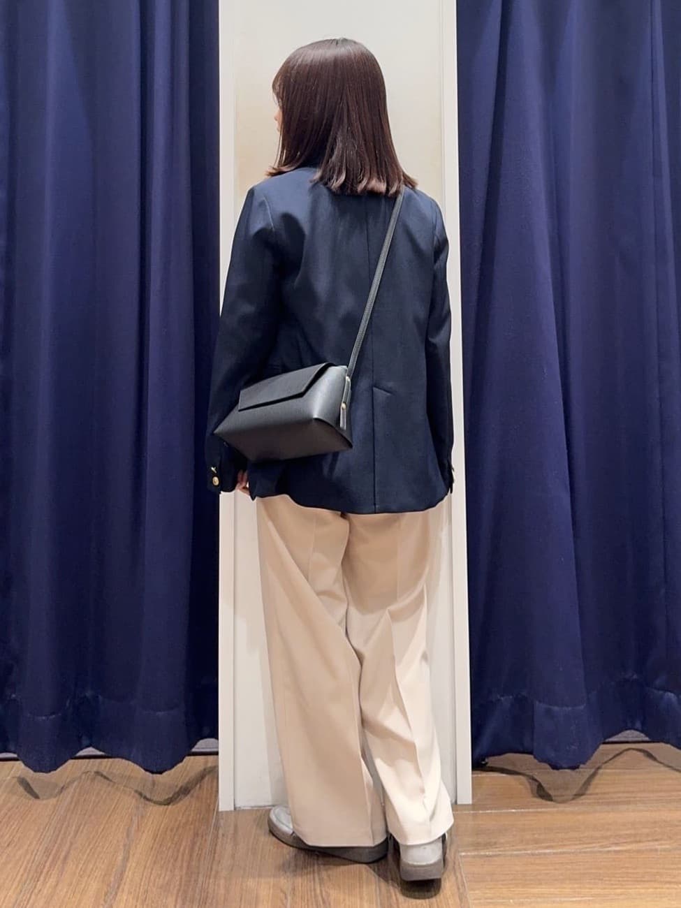 cherryさんの「THE SHOP TK｜【通勤にもデイリーにも】CAVIAN 金ボタンダブルブレストジャケット」を使ったコーディネート