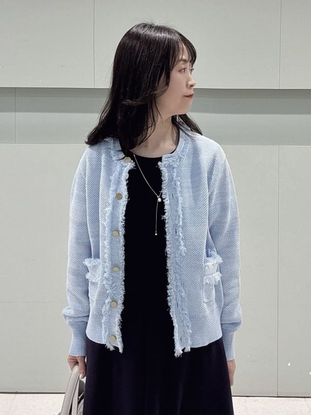 makiさんの「UNTITLED｜【洗える/ジャケット風】ツイードニットカーディガン」を使ったコーディネート