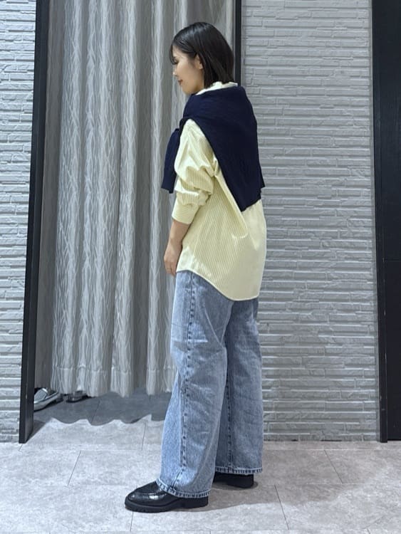 chさんの「THE SHOP TK｜【POLO BCS 別注】ストライプOXシャツ」を使ったコーディネート