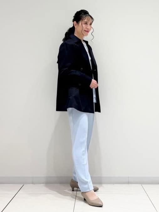 kayoさんの「INDIVI｜【花粉付着防止／撥水／UVケア】名品トレンチコート」を使ったコーディネート