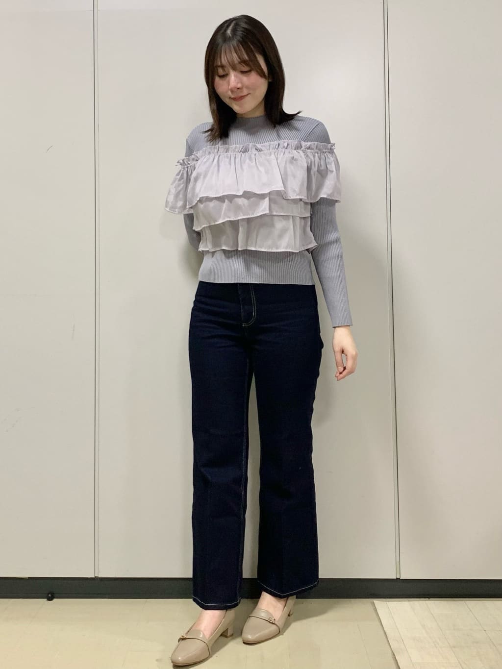 kasumiさんの「index｜3wayフリルドッキングニット【洗濯機OK／抗ピル】」を使ったコーディネート
