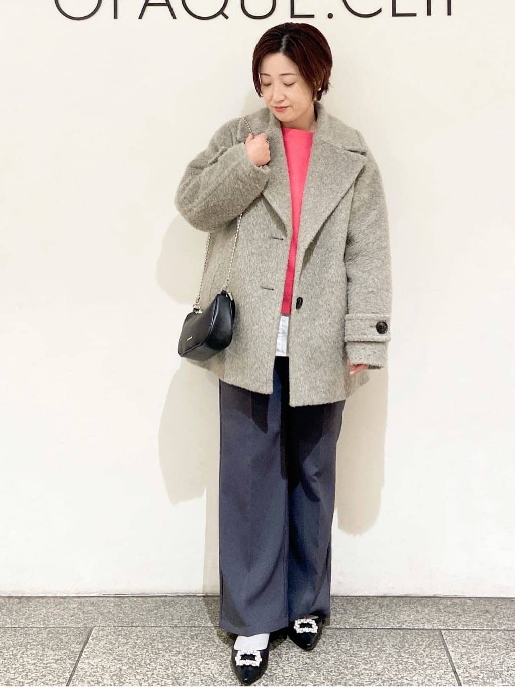 MIHOさんの「OPAQUE.CLIP｜サイド編地切替ニットトップス／セットアップ対応【洗濯機OK】」を使ったコーディネート