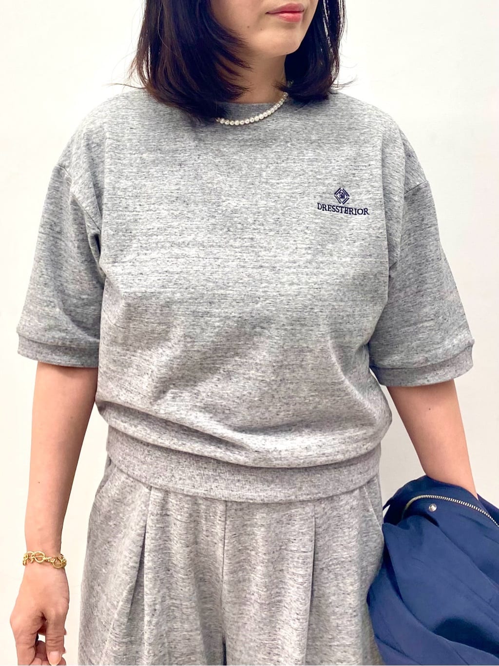 Sawaguchiさんの「DRESSTERIOR｜【セットアップ可/ウォッシャブル】ストレッチ裏毛ハーフスリーブプルオーバー」を使ったコーディネート