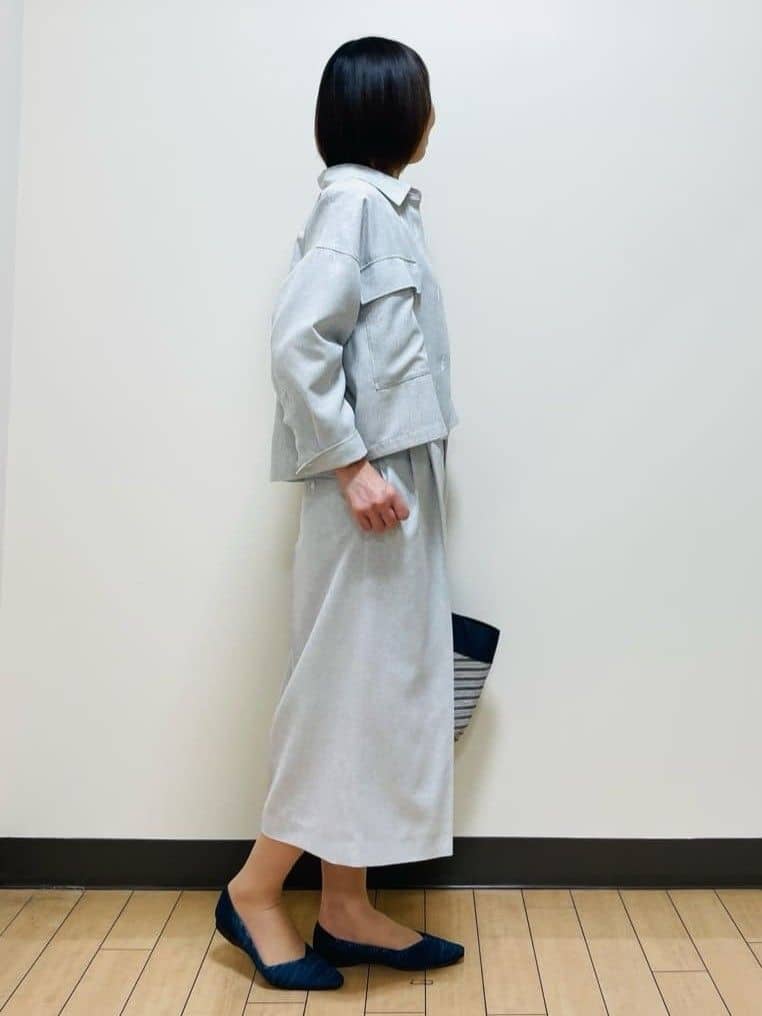 Riiさんの「Reflect｜リネンライクシャツブルゾン」を使ったコーディネート