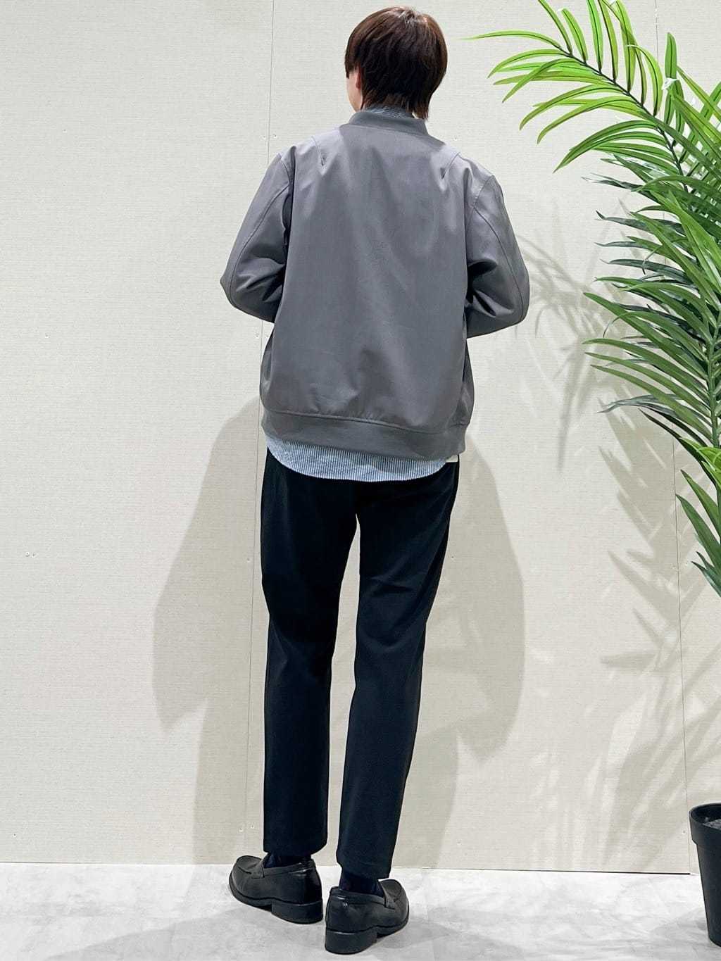 SHI-MAさんの「THE SHOP TK｜FLEX LINE ストレッチリブブルゾン　ストレッチ/防シワ/マシンウォッシャブル/セットアップ可」を使ったコーディネート