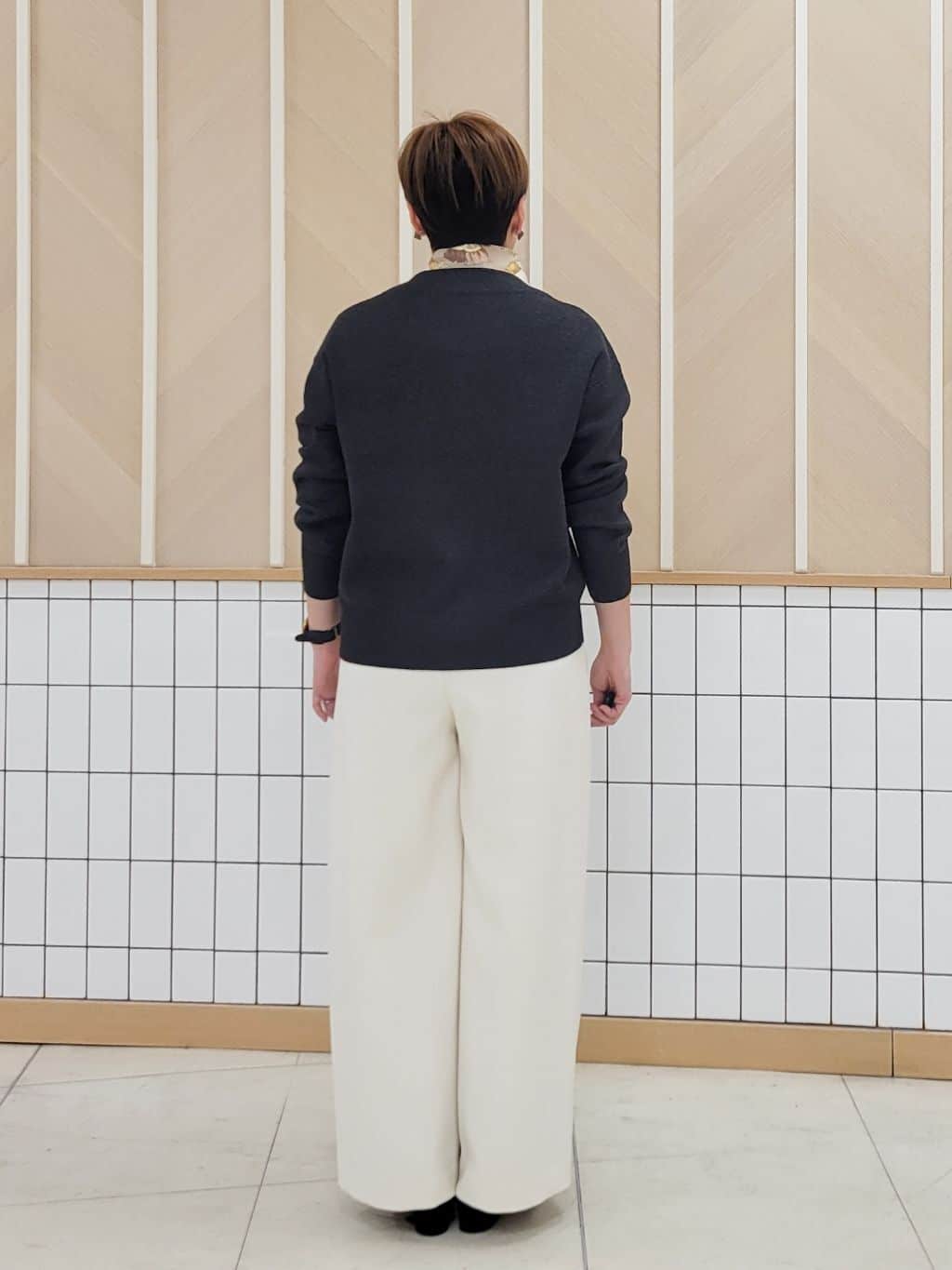 tomoさんの「COUP DE CHANCE｜【手洗い可】ラメ混ニットトップス」を使ったコーディネート