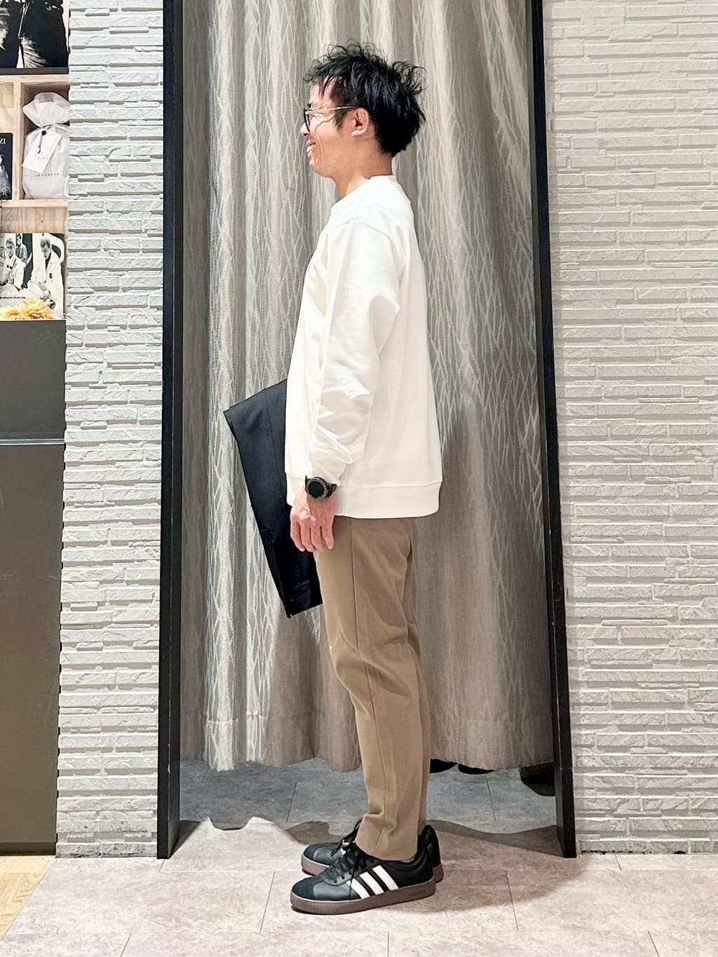 KENJI Iさんの「THE SHOP TK｜FLEX LINE  カバーオール　ストレッチ/防シワ/マシンウォッシャブル/セットアップ可」を使ったコーディネート