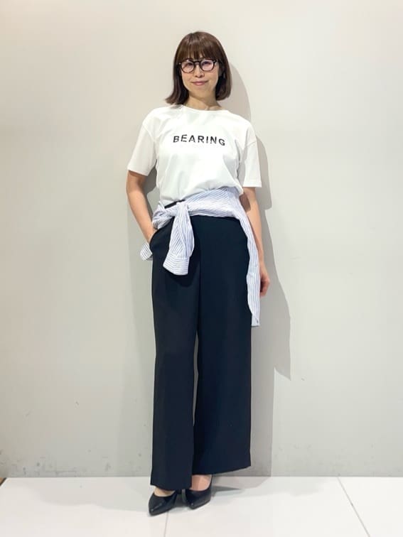 murayamaさんの「INDIVI｜【接触冷感／2WAY】カシュクールリネンシャツ」を使ったコーディネート