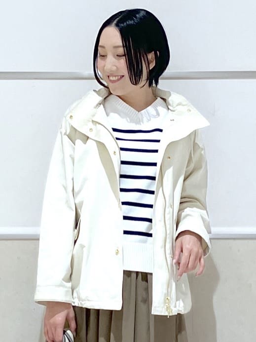 eriko さんの「Dessin｜【撥水/2WAY】フーディーブルゾン」を使ったコーディネート
