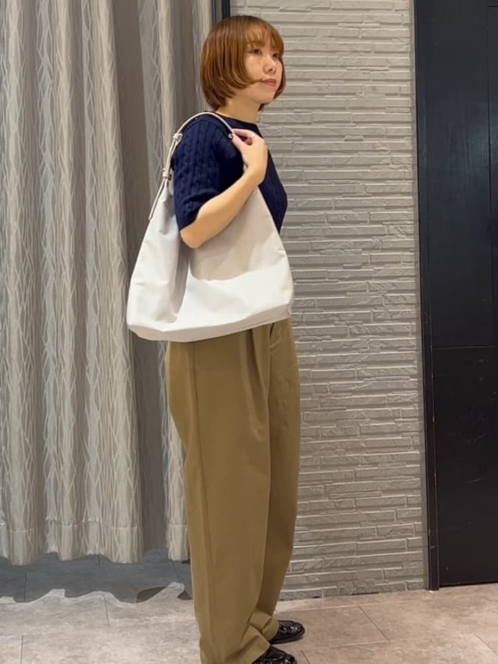 ga_riさんの「THE SHOP TK｜【POLO BCS 別注】5分袖ケーブルニット」を使ったコーディネート
