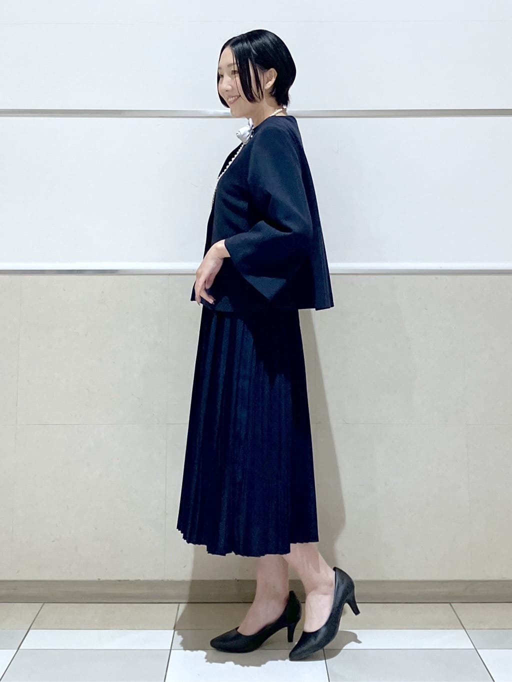eriko さんの「Dessin｜ジョーゼットワンピース」を使ったコーディネート
