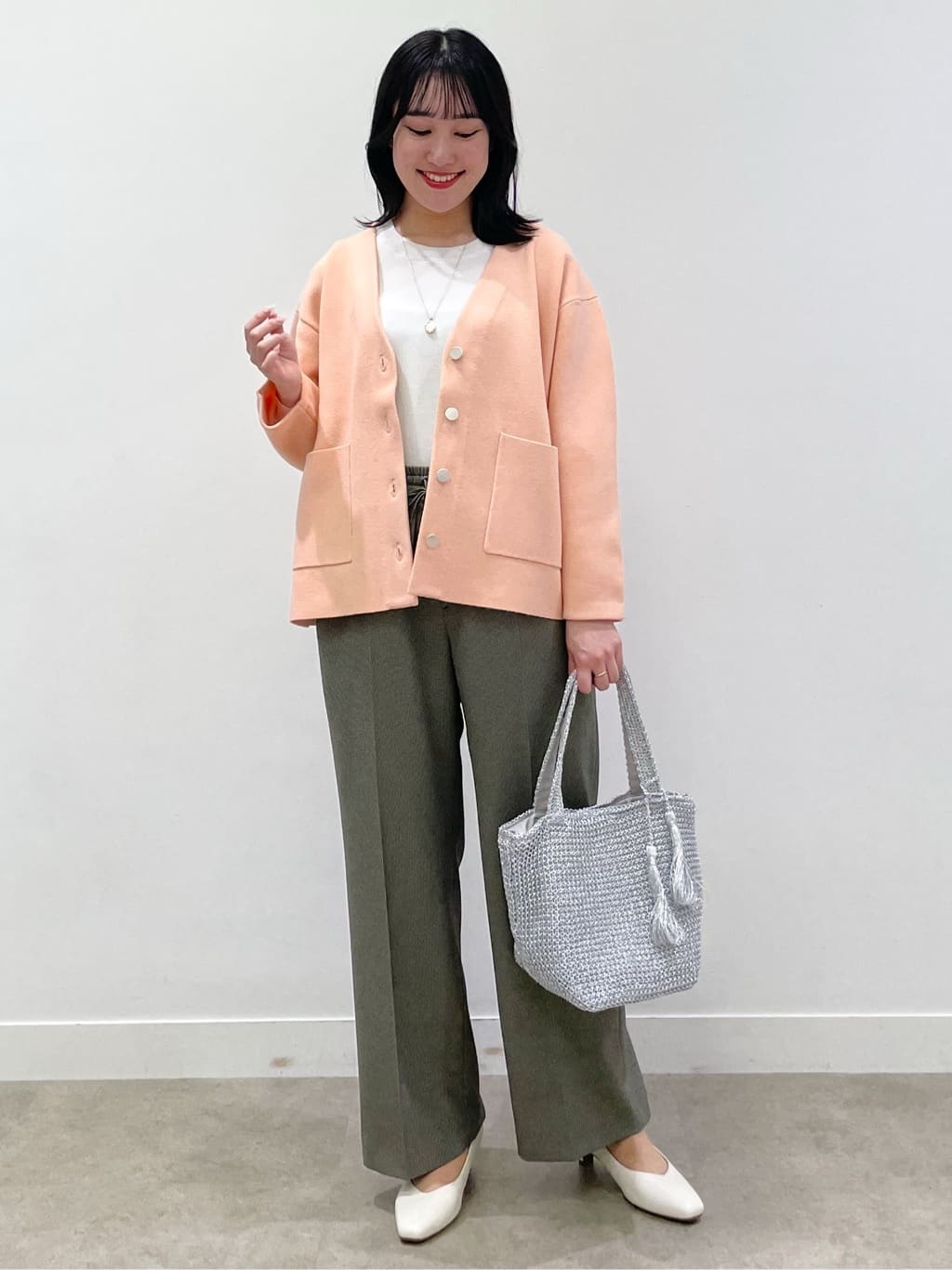 yukariさんの「Reflect｜【着回し力◎】ジャケット風ニットカーディガン」を使ったコーディネート