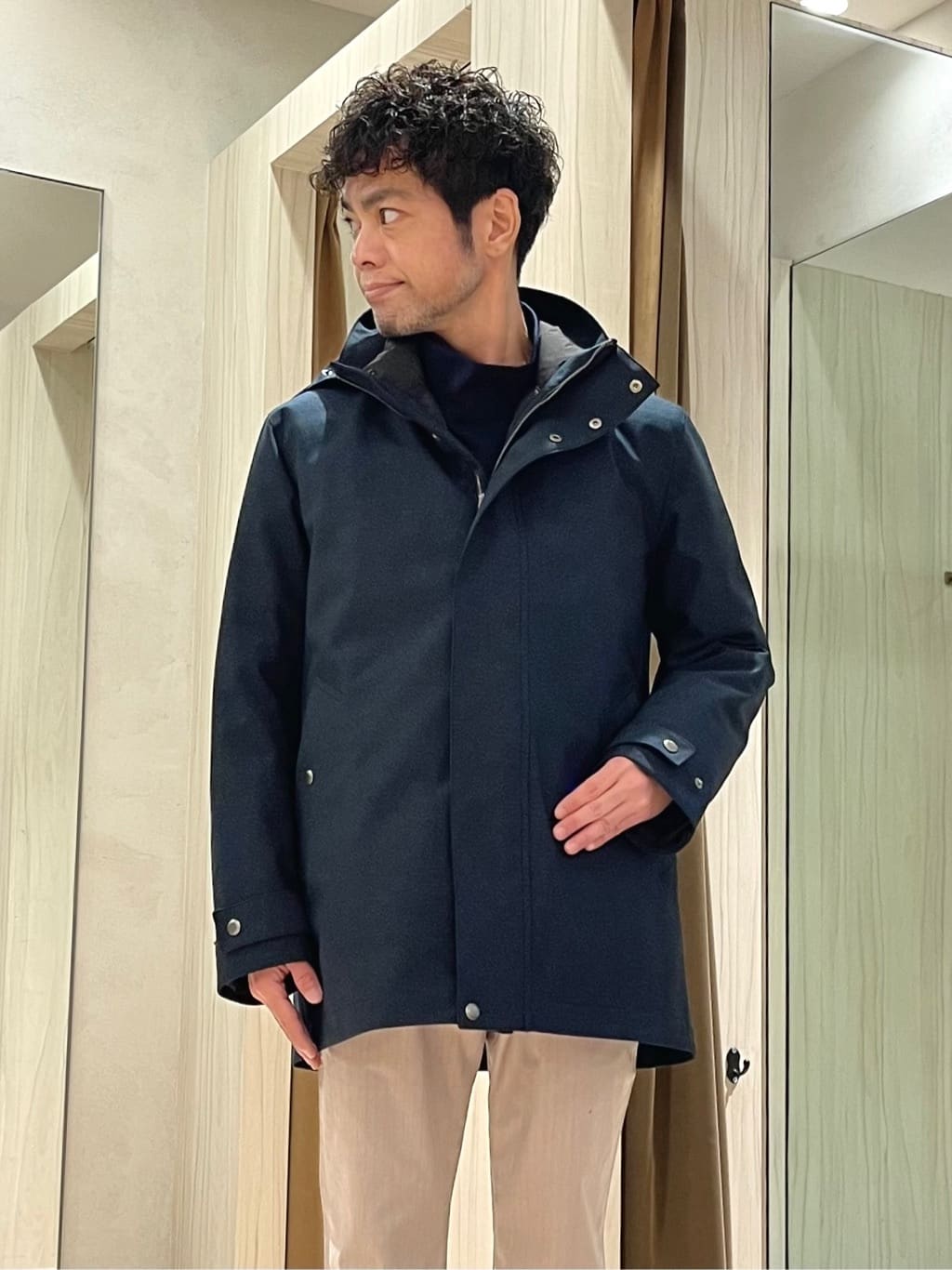 URAさんの「TAKEO KIKUCHI｜【3WAY】ドビー ダウンライナー付ブルゾン」を使ったコーディネート
