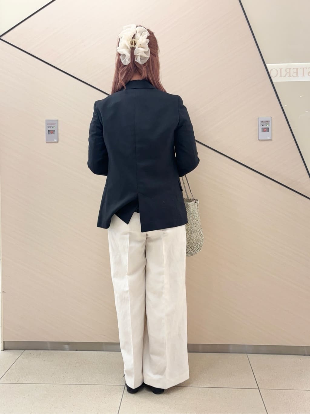 Rinaさんの「DRESSTERIOR｜◆【セットアップ可/ウォッシャブル】リネンブレンドワイドパンツ」を使ったコーディネート