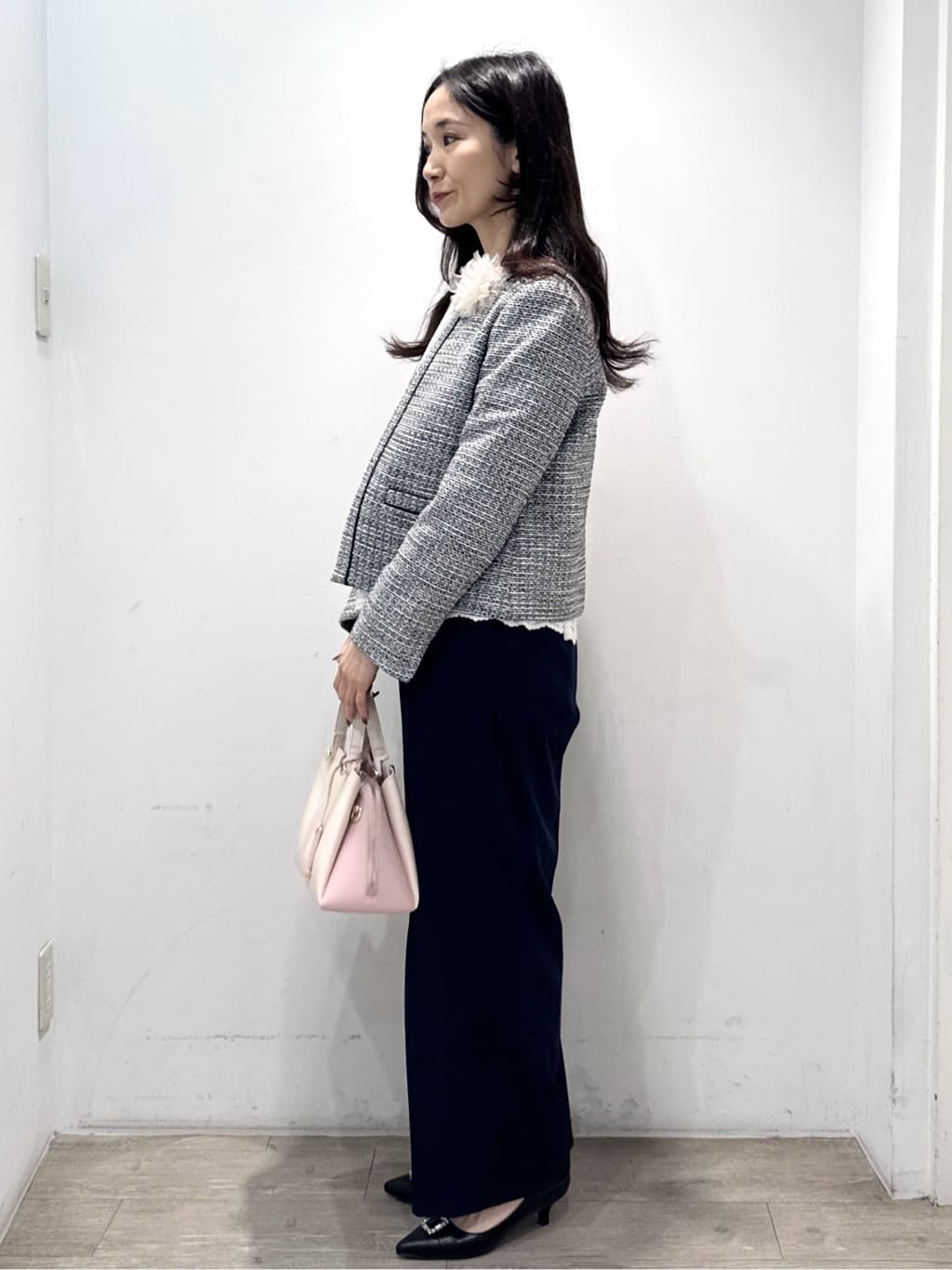yuicciさんの「OPAQUE.CLIP｜《通勤対応》レースブラウス【洗濯機OK】」を使ったコーディネート