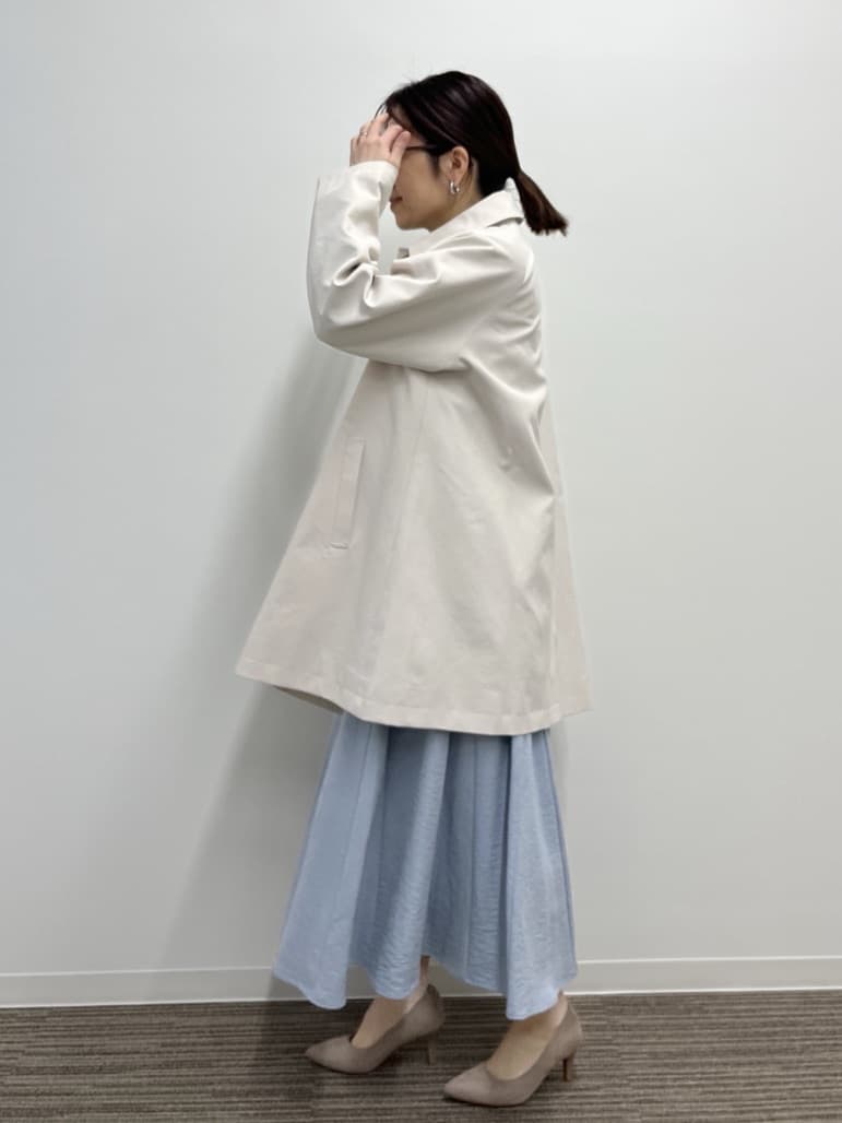 saoriさんの「【撥水／花粉防止／手洗い可】ステンカラーコート」を使ったコーディネート