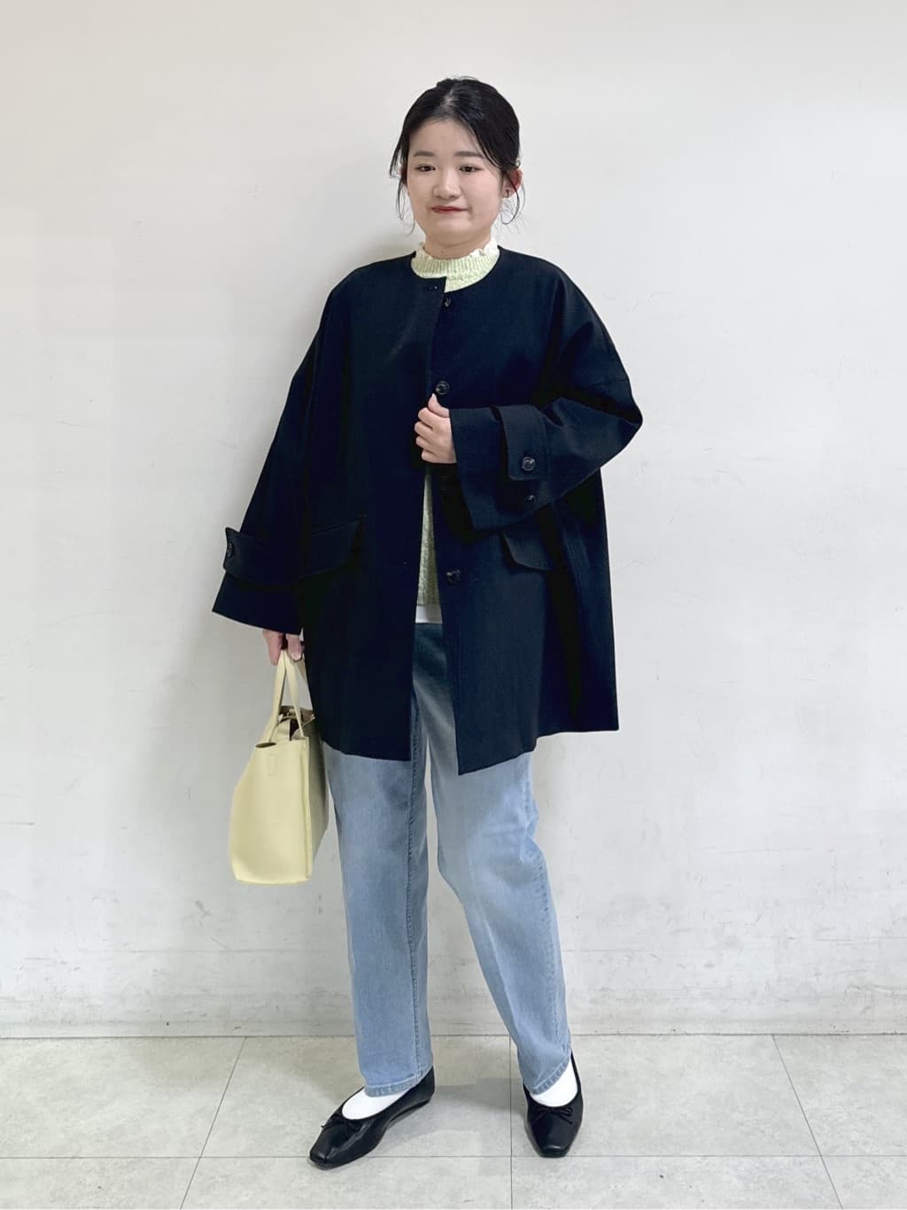 Harunaさんの「Dessin｜【花粉ガード/撥水加工/洗える】クルーネックスプリングコート」を使ったコーディネート