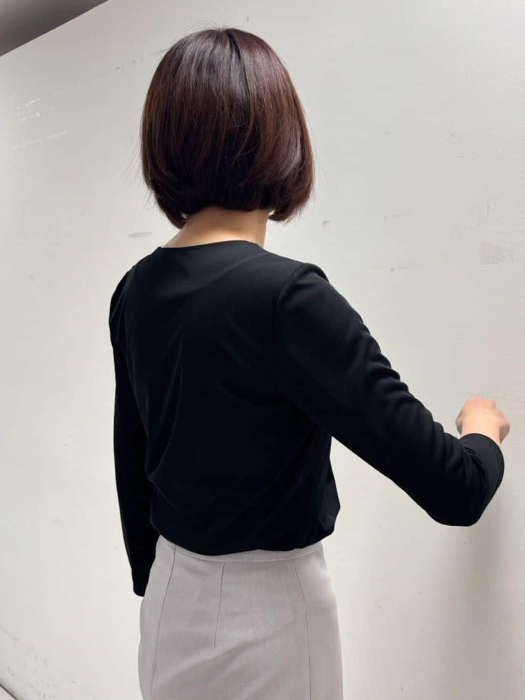 keikoさんの「COUP DE CHANCE｜【手洗い可／日本製／スーツ可】ペプラムデザイン　カラーレスジャケット」を使ったコーディネート
